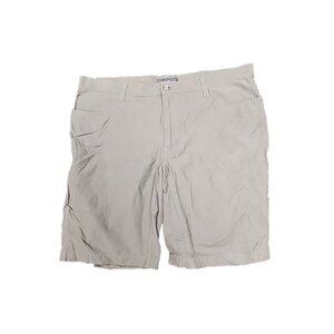 EDDIE BAUER Shorts Green Flat Front Casual Outdoor Hiking Camping Men's 42